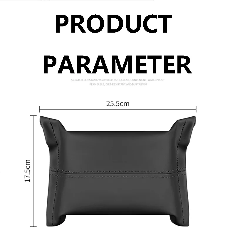 Car Sun Visor Paper Towel Bag Hanging Armrest Seat Multi-Function Pull-Out Paper Towel Box Inside The Rear Seat