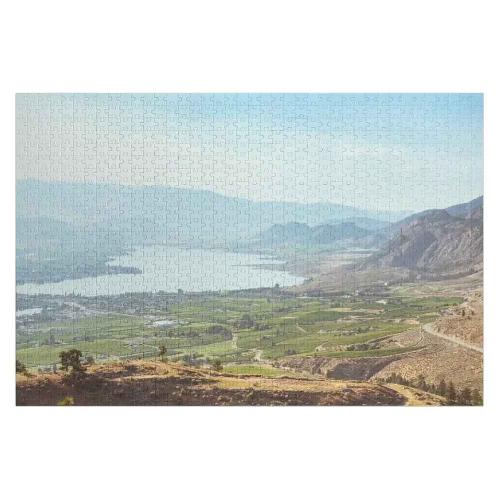 

Osoyoos Lake and Vineyards Valley View in Summer Jigsaw Puzzle Picture Personalised Toys Wooden Jigsaws For Adults Puzzle