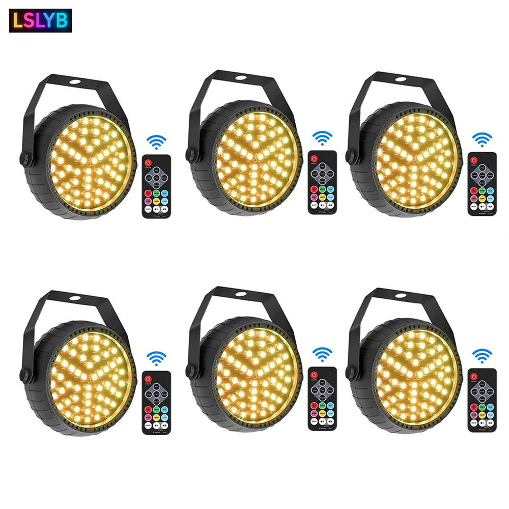 6PCS/Set Strobe Lights, 54LED Super-Bright RGB LED Mini Strobe Light for Parties, Christmas Halloween Strobe Lights with Remote