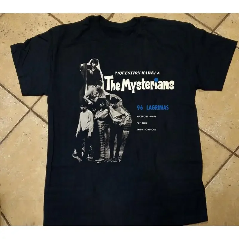 Camiseta de algodón con estampado de Question Mark The Mysterians 96 Tears Mc879