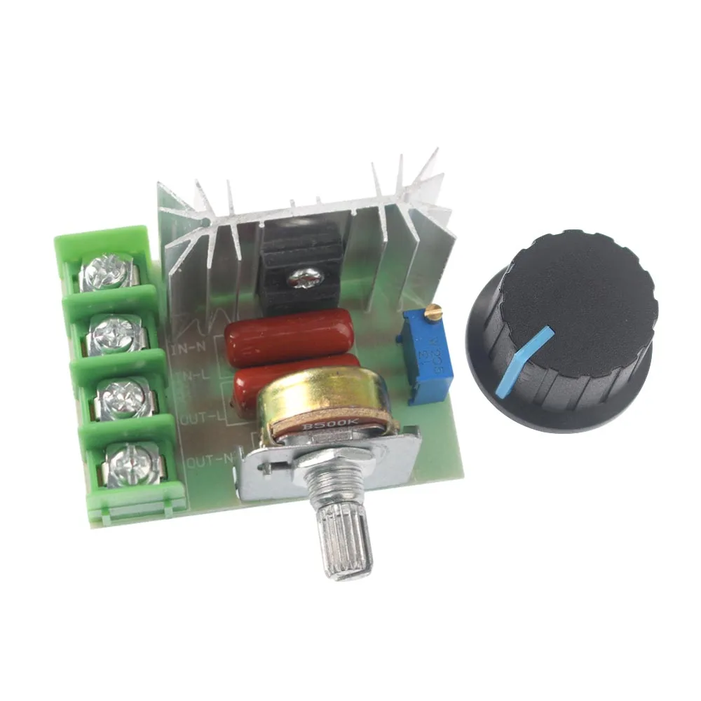 1PC 220V 2000W SCR Electronic Voltage Regulator Module Speed Control Dimming Thermostat Power Regulator 2000 Watt AC 50 - 220 V