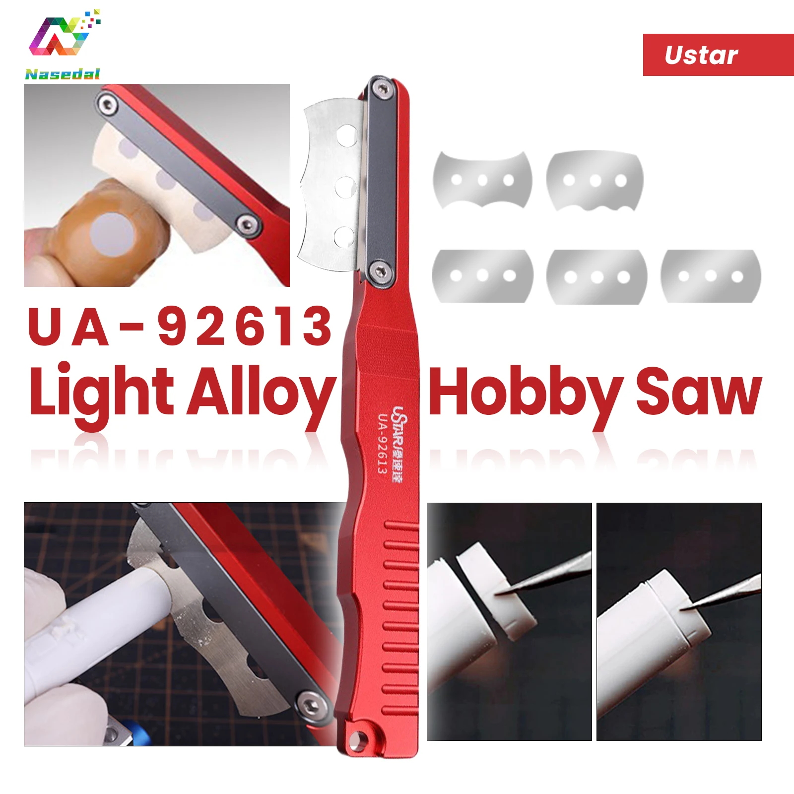 

Ustar UA-92613 Light Alloy Hobby Saw with 5 Saw Blades Tool Set Cutters for Gundam Model Cutting Tools Model DIY Building Tools