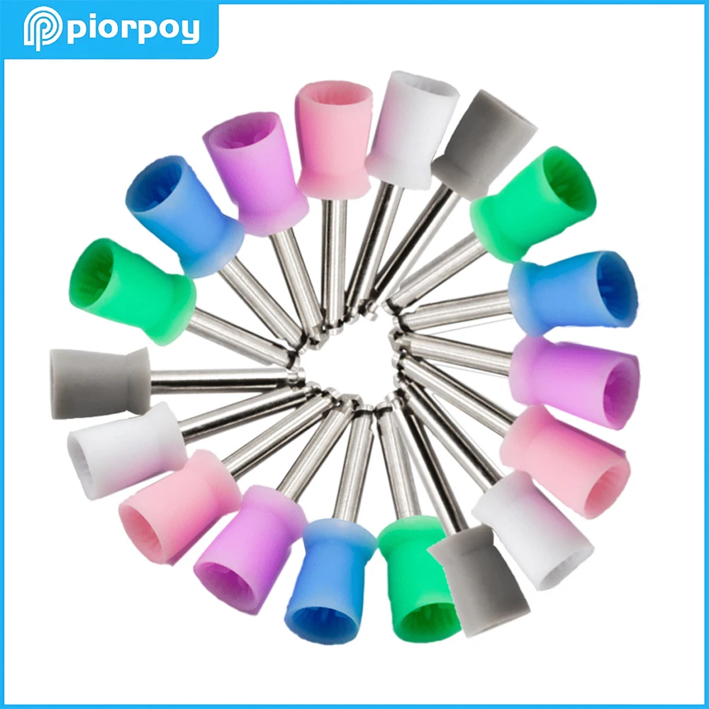 

PIORPOY одноразовые стоматологические инструменты для ухода за полостью рта, 100 шт./кор., чашки для полировки зубов, профилактическая нейлоновая металлическая защелка, плоские разноцветные чашки