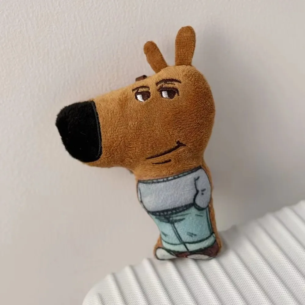 

Fashion Relaxed Memes Plush Keychain Hands in Pockets Soft Meme Plush Keyring Stuffed Cute Cartoon Plush Pendant Children