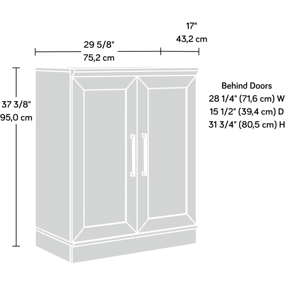 HomePlus-Armoires de garde-manger, L: 29.61 "x L: 17.01" x H: 37.40 ", finition chêne pyram