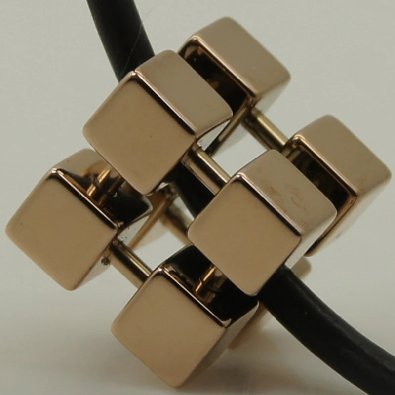 

rose gold plating sporty magic geometrical cube hi-tech scratch proof tungsten pendant necklace