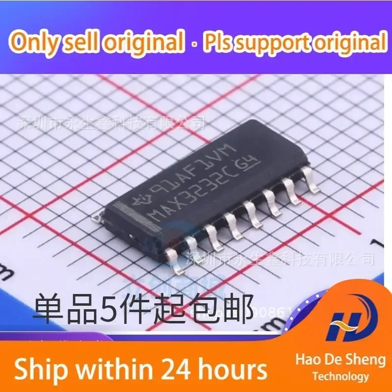 

10PCS/LOT MAX3232CDR MAX3232CD MAX3232C SOP-16 Receiver IC New Original In Stock