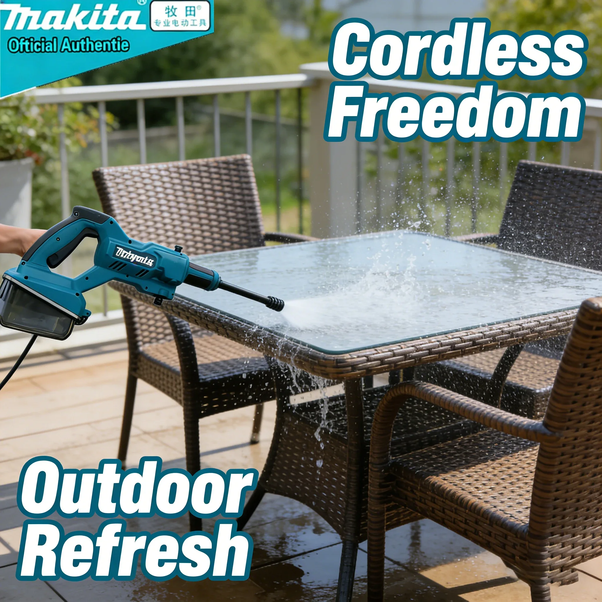 

Makita cleaning machine lithium battery 18V car wash gun outdoor portable high-pressure water gun DHW180 has five spraying modes