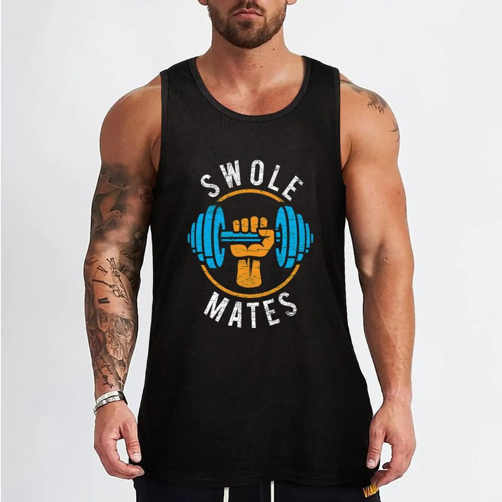 SWOLE MATES Tank Top Men's clothing clothes for men men clothing Men's sports t-shirt