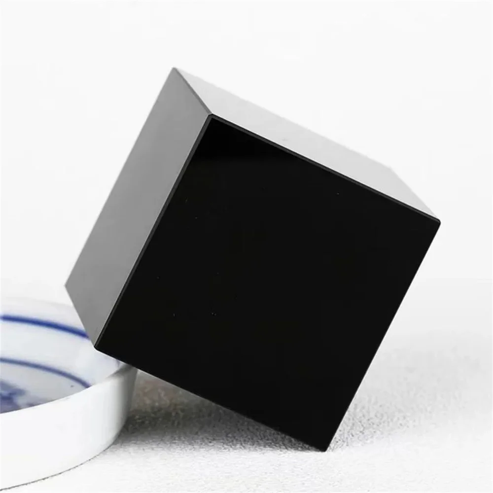 Natural Crystal Black Obsidian Quartz Cube Crystals Stone Polished Specimen Minerals Healing Stone Home Decoration