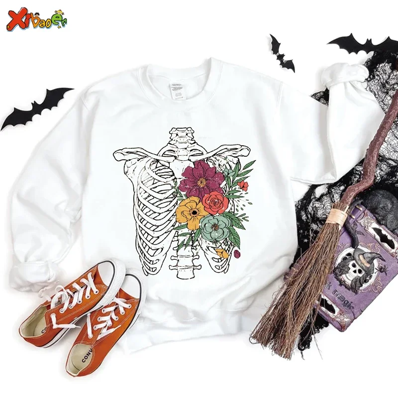 

Colored Art Ghostface Halloween Sweatshirt Pure Cotton Women Aesthetic Unisex Jumper Outfits Men Pullovers Long Sleeve Sweats