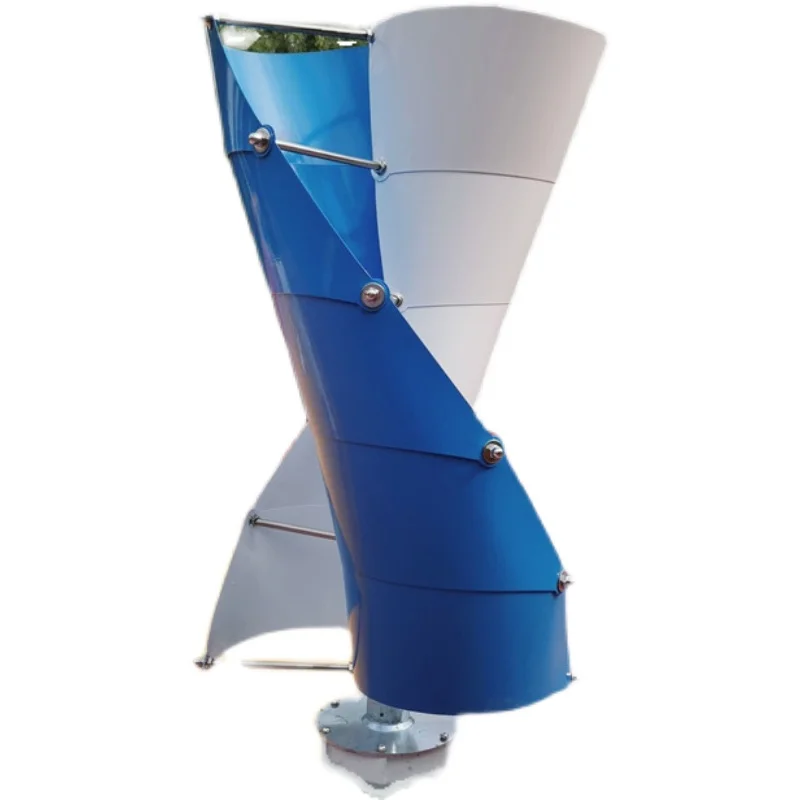 Customized vertical axis spiral wind turbine small wind-solar complementary power generation system 12v 24V100W-500W