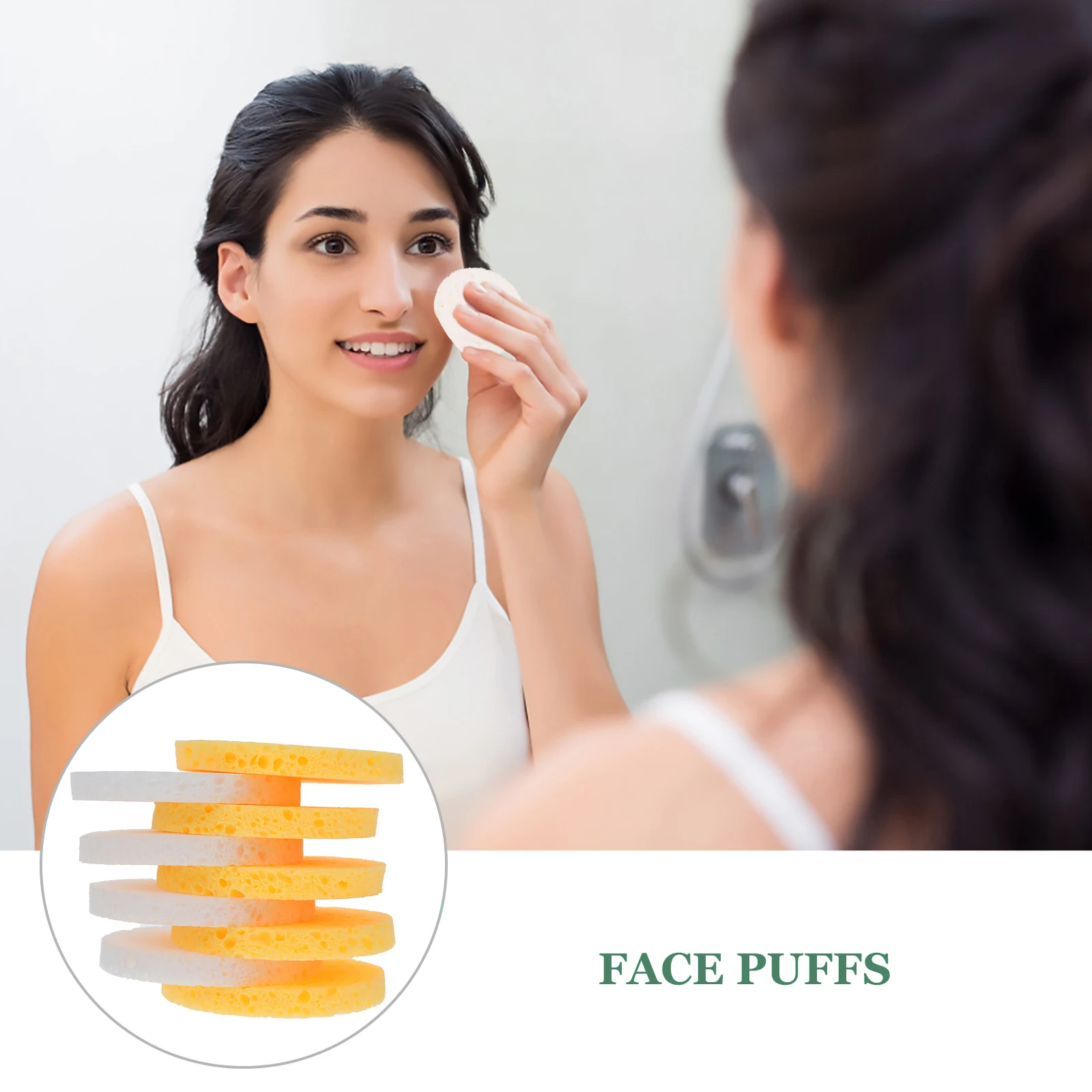 100 stücke Gelb Holz Zellstoff Baumwolle Make-Up Entferner Pads Runde Reinigung Schwämme Gesichts Reinigung Werkzeuge Hautpflege Tiefen Sauber