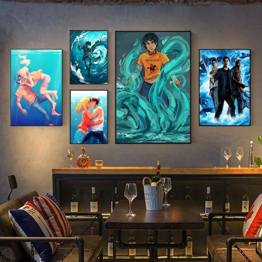 1pc Percy Jackson Self-adhesive Art Poster Waterproof Paper Sticker Coffee House Bar Room Wall Decor