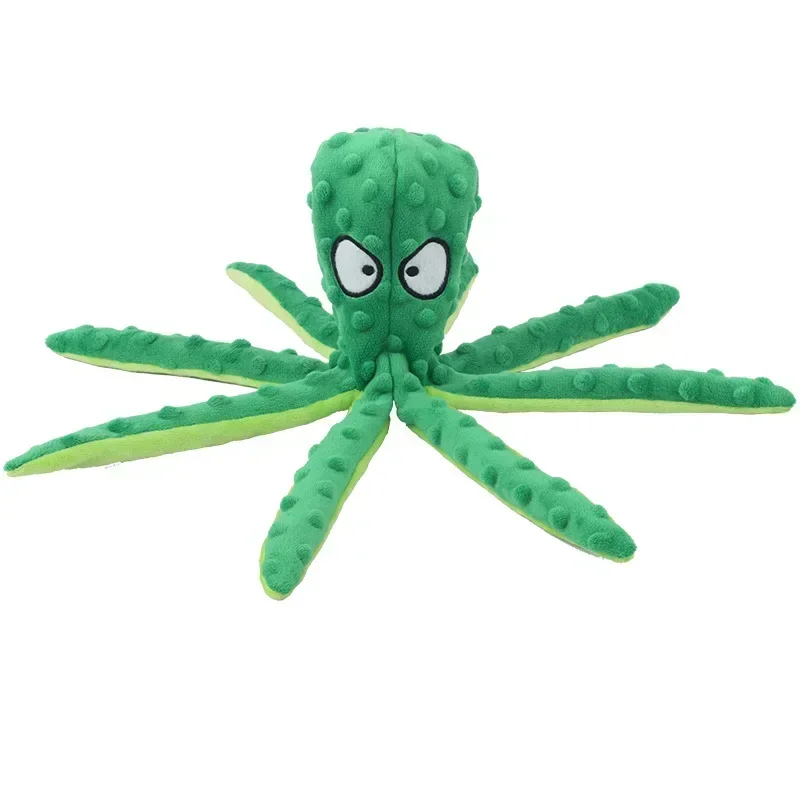 Cartoon Octopus Squeak Cats and Dogs Toys Bite Pet Plush Playmate Puzzle Dog Supplies Sleeping Pillow Pet Products