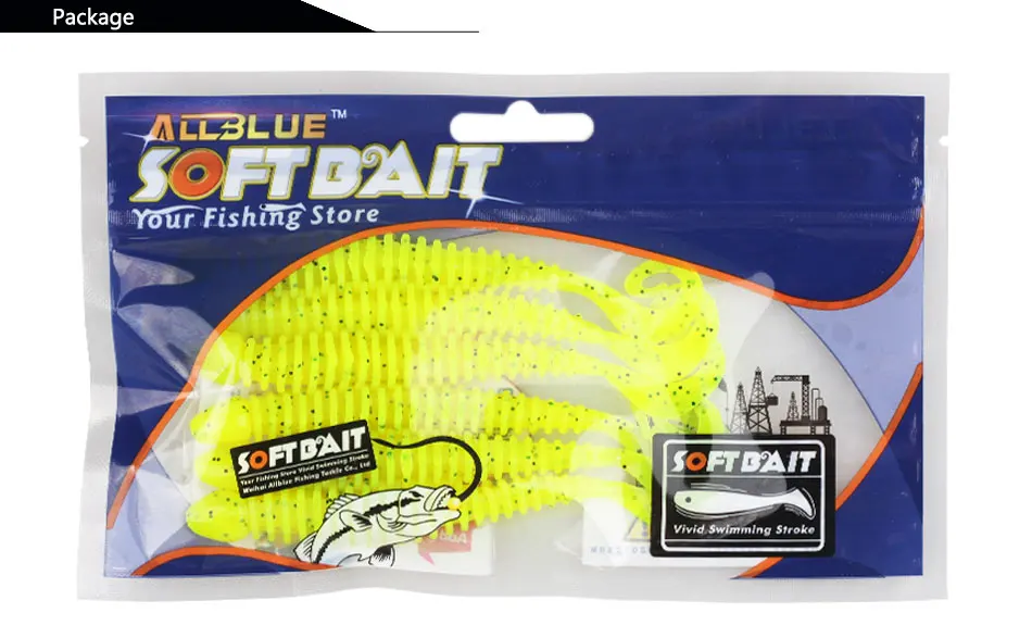 ALLBLUE Saturn 105mm 9g Weicher Köder Einzelschwanz-Wurm 6 Stück/Set Silikon Kunstköder Bass Swimbait Hecht-Angelzubehör – Detail 5