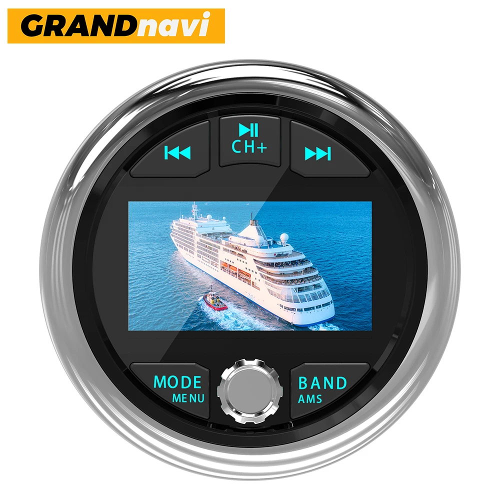 Grandnavi Mp5 Marine Stereo Waterdichte Ipx5 Boot Radio Speler Bluetooth Fm Rds Audio Voor Jacht Gauge Atv Utv Kar Motorfiets