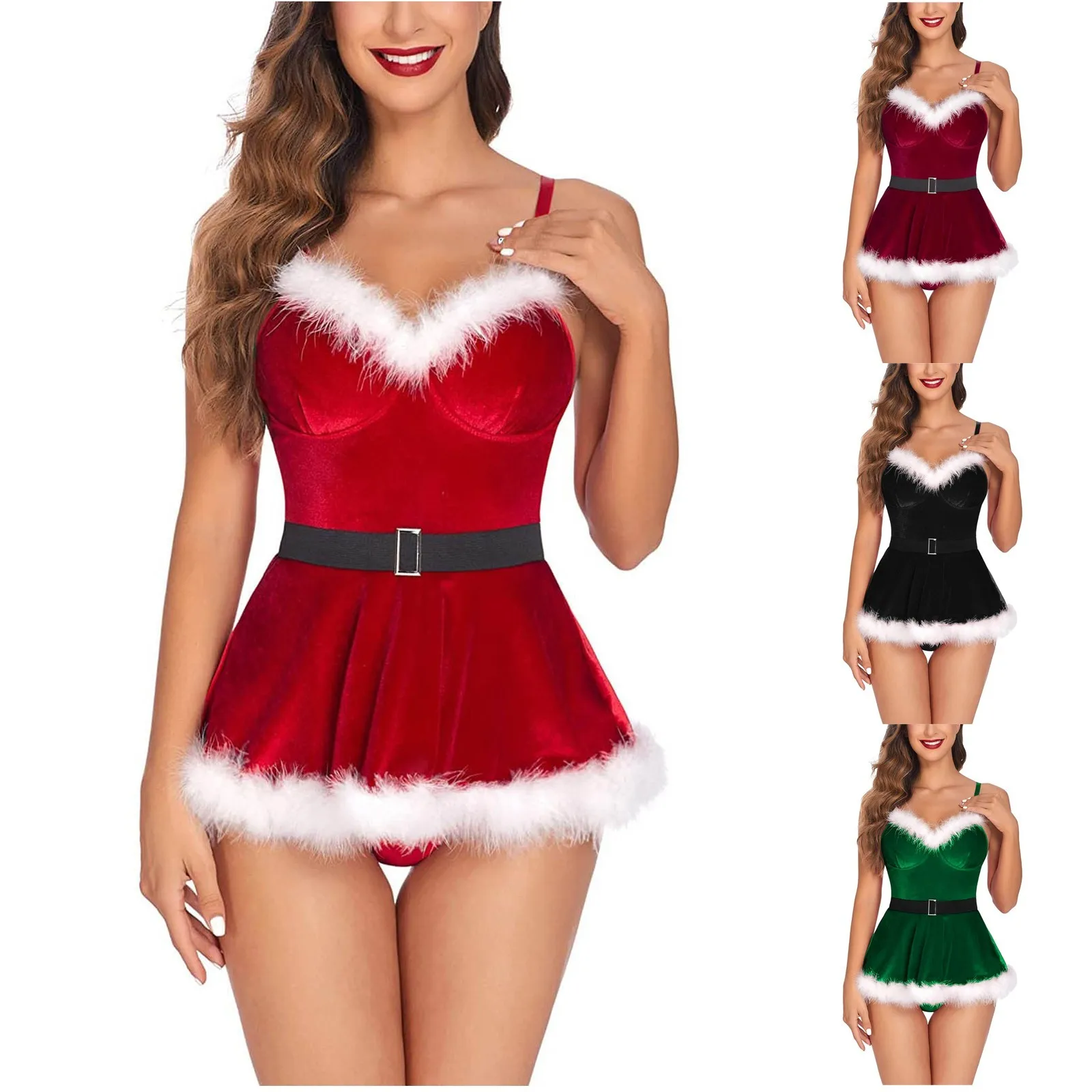 Fun Underwear Women\'s 2024 Christmas Strap Set Slim Fit Sexy Versatile Girl  Vestidos De Fiesta Para Bodas Sexy Dress