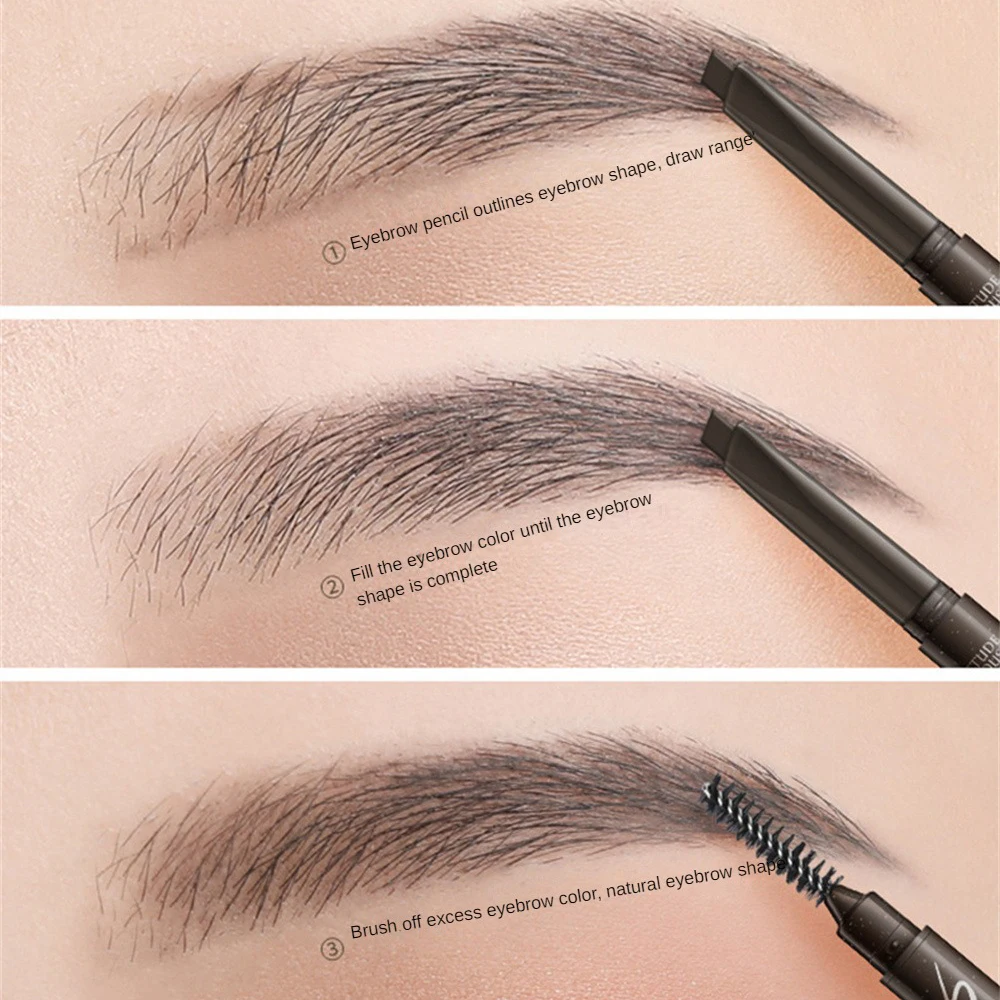 1~5PCS High Quality Material Double Eyebrow Pencil Brown Grey Waterproof Eyebrow Pencil Not Easy To Break Waterproof