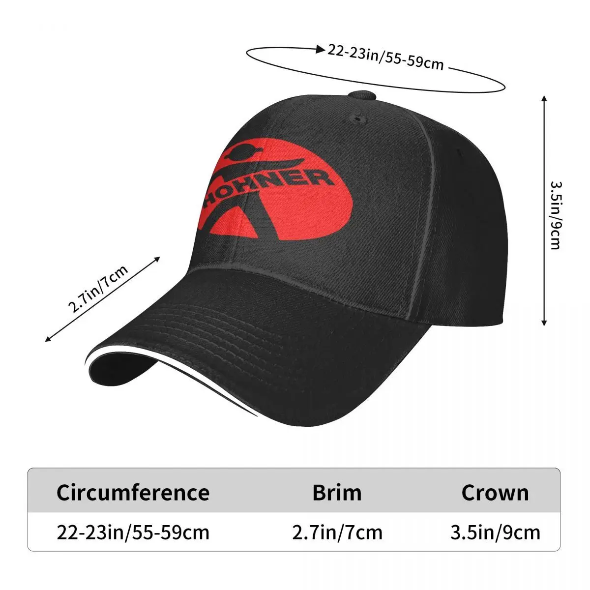 Hohner Logo Golf Hat for Men, boné de beisebol, frete grátis, verão, 1467