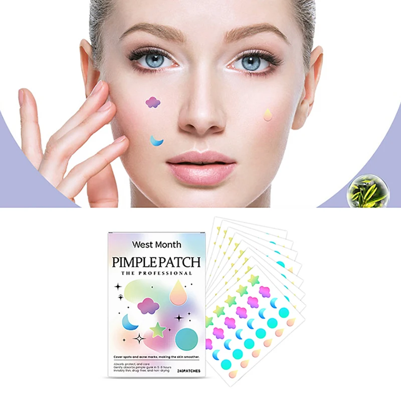 240Pcs Acne Pimple Patch Sticker Waterproof Acne Treatment Pimple Remover Tool Blemish Spot Facial Mask SkinCare Hidden Pimple