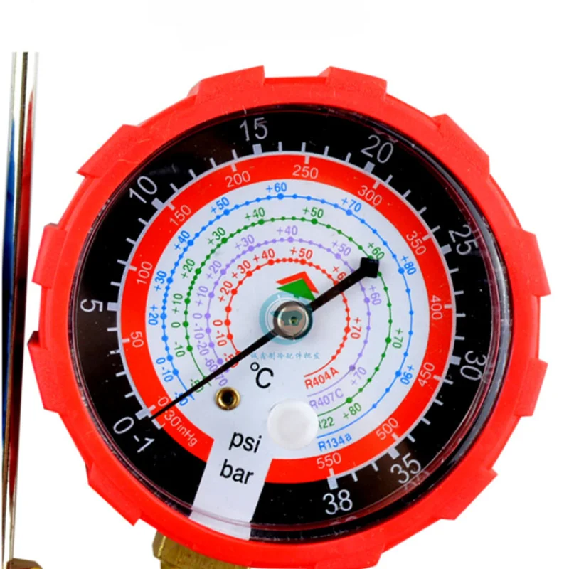 Air conditioner fluoride and liquid pressure double meter R22R404AR407c refrigerant snow filling meter