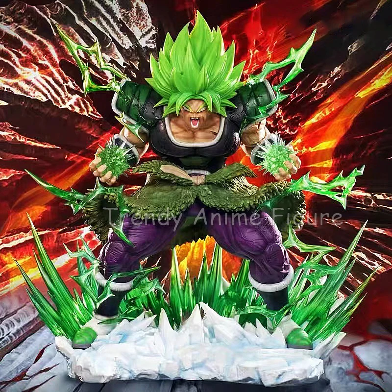 Gk Dragon Ball Saiyan Fury Broli Action Figure Collectible Doll Room Decorations Anime Broly Statue Figures Model Toys for Gifts