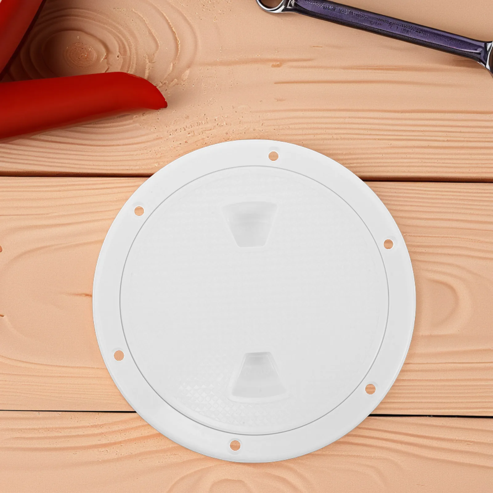 1 مجموعة مستديرة ABS البحرية سطح السفينة غطاء فتحة مقاوم للماء عدم الانزلاق قارب يفقس غطاء الوصول الدائري لتخزين يخت Rv