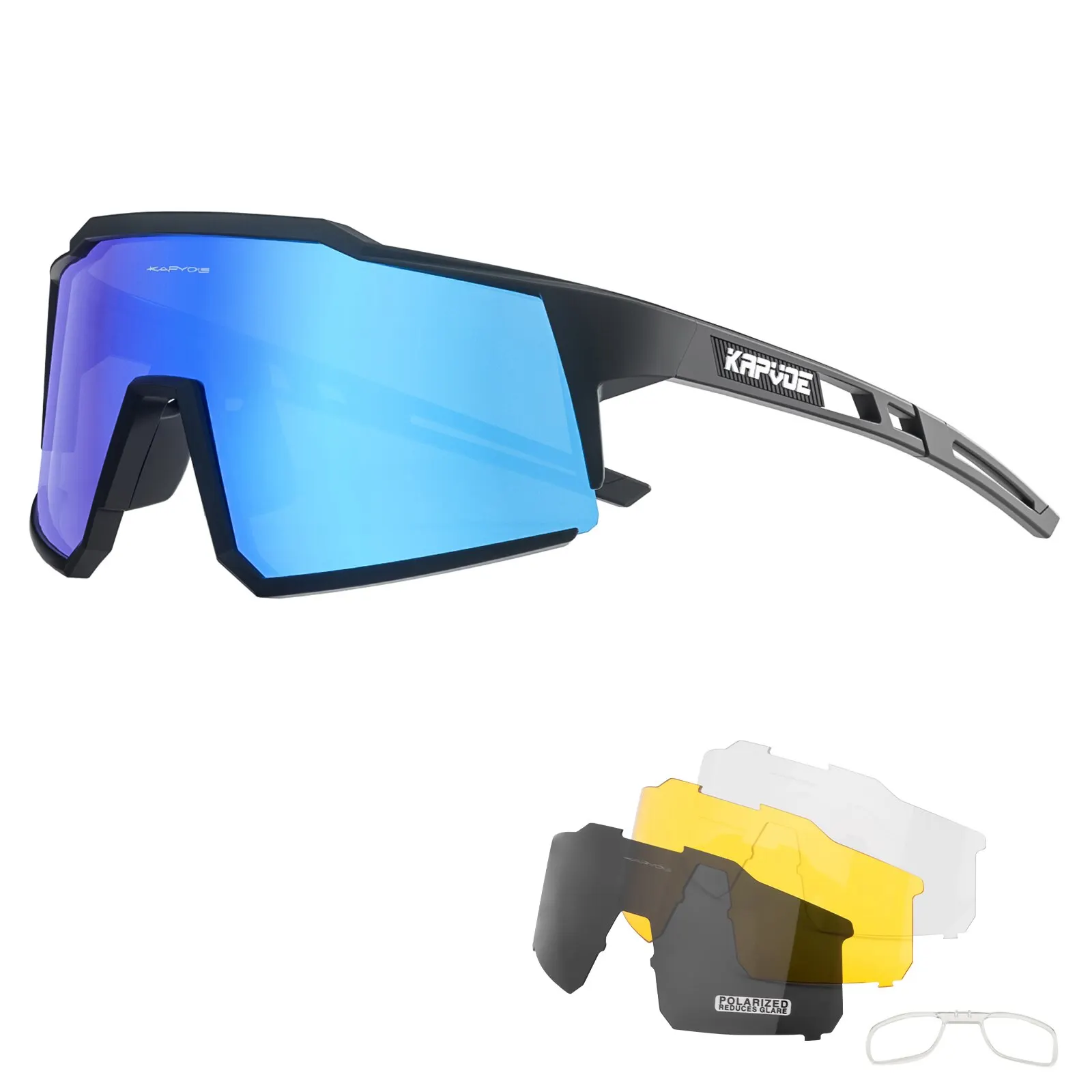 Kapvoe Fietsbril Gepolariseerde MTB Racefiets Bril UV400 Bescherming Zonnebril Ultra Lichte Sport Brillen Apparatuur - afbeelding 1