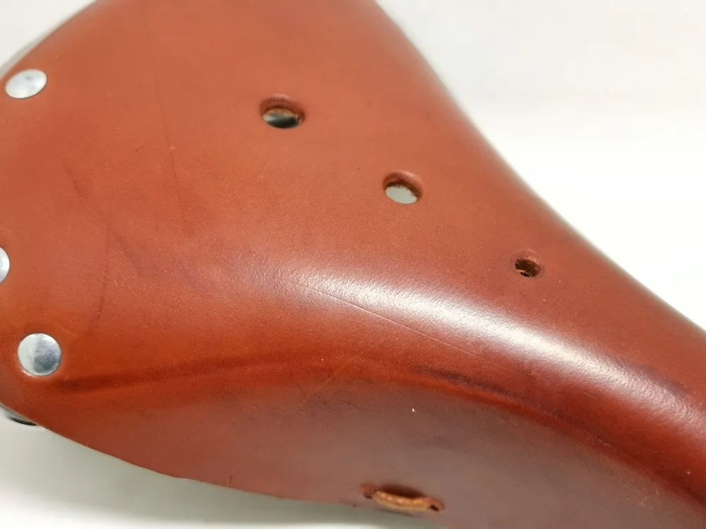 Multi Style Retro-Rindsleder-Fahrradsattel, bequem, erste Schicht Rindsleder, rein handgefertigt, Fahrradteile, G98 – Detail 35