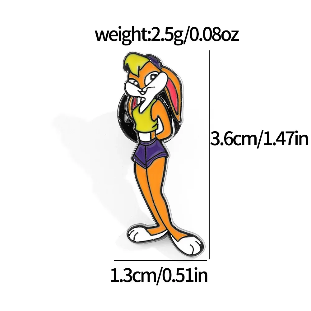 مجموعة البق أرنب التلبيب دبابيس لحقيبة الظهر الرجال النساء دبابيس الزخرفية المينا دبابيس الأرنب شارات مجوهرات اكسسوارات هدايا الاطفال #4
