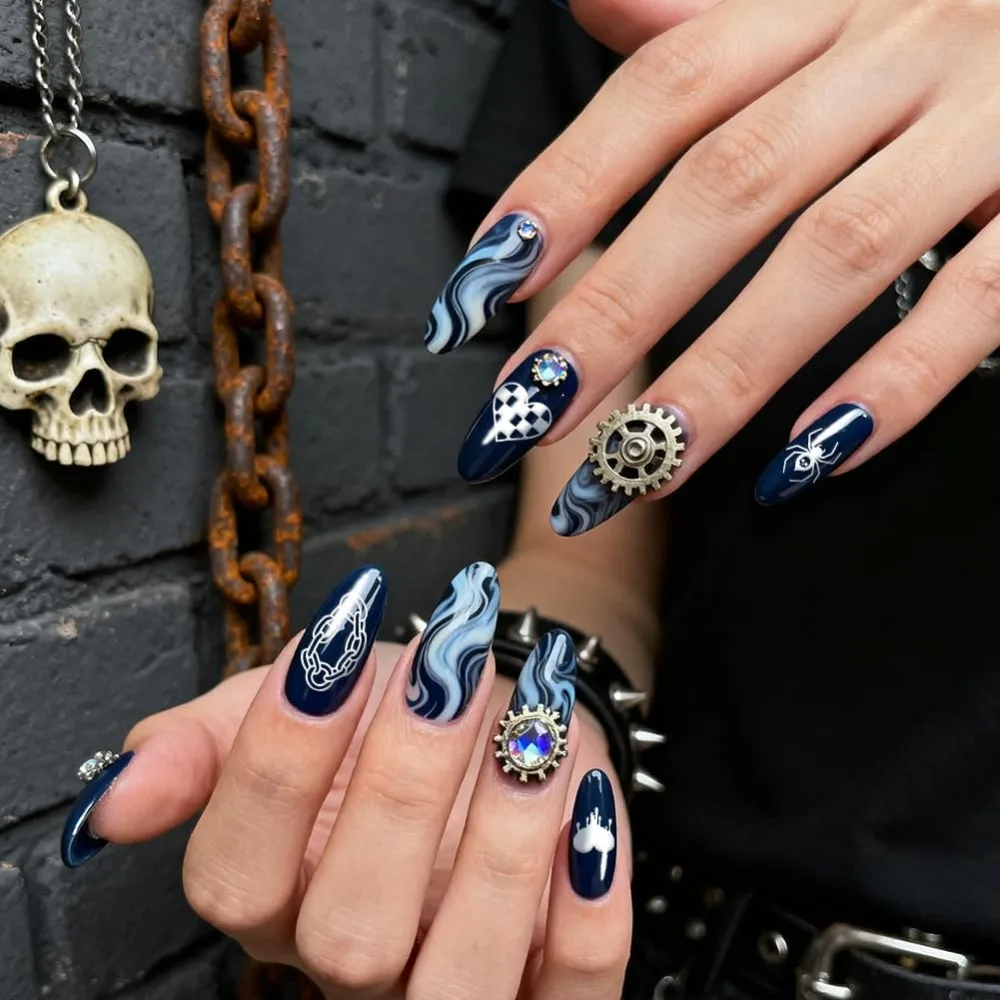 Stainless Steel DIY Nail Art Templates Set