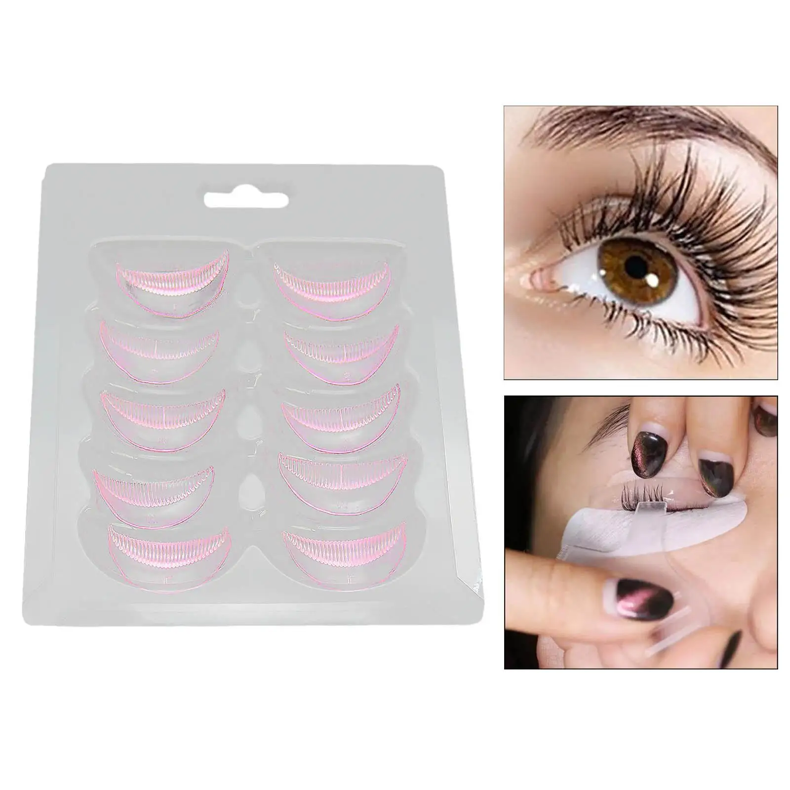 Siliconen wimperverlengingspads Roze ooggelpatches Lash Enhancement Tool voor professioneel of thuis doe-het-zelf