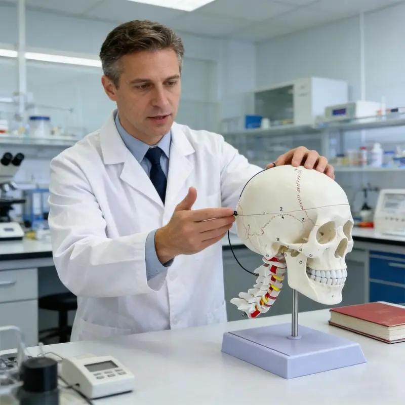 Professional Grade Head Model Demonstrating Spinal footpaths And Blood Vessels