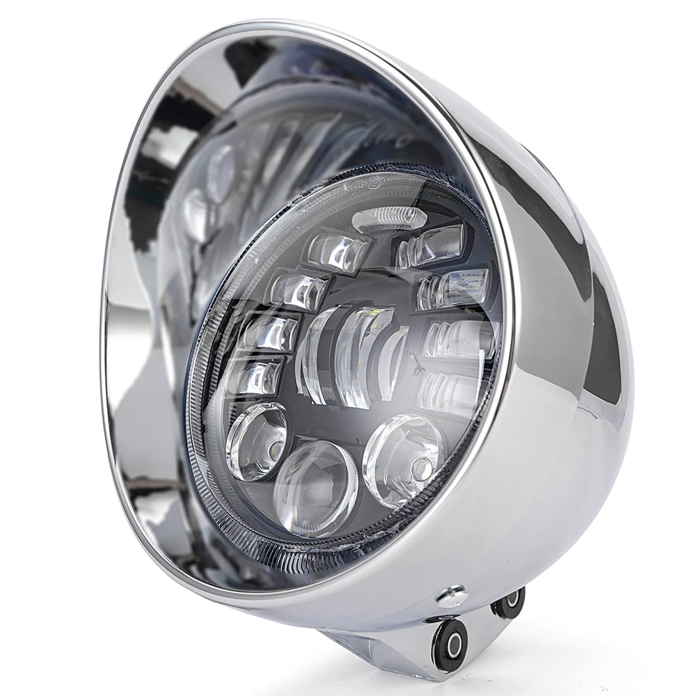 Motorcycle LED Bullet Headlight For Yamaha Honda Suzuki Kawasaki American or metric choppers  custom applications