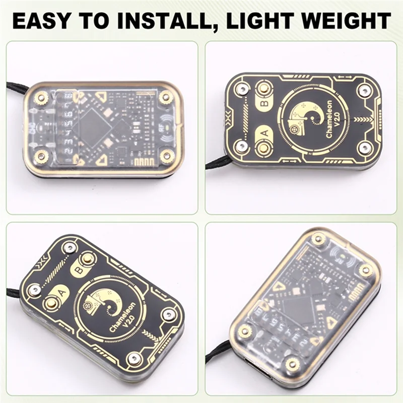 【RECOMENDAR】Chameleon V2.0 125 кГц 13,56 МГц NFC Дубликатор RFID Считыватель смарт-чипов Эмулятор UID/CUID Декодирование карт + брелок