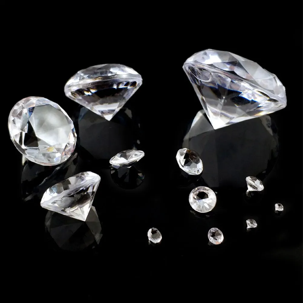 

500Pcs Wedding Scattering Diamonds Clear Acrylic Rhinestones Vase Fillers Table Decoration Party Centerpiece Wedding Decorations