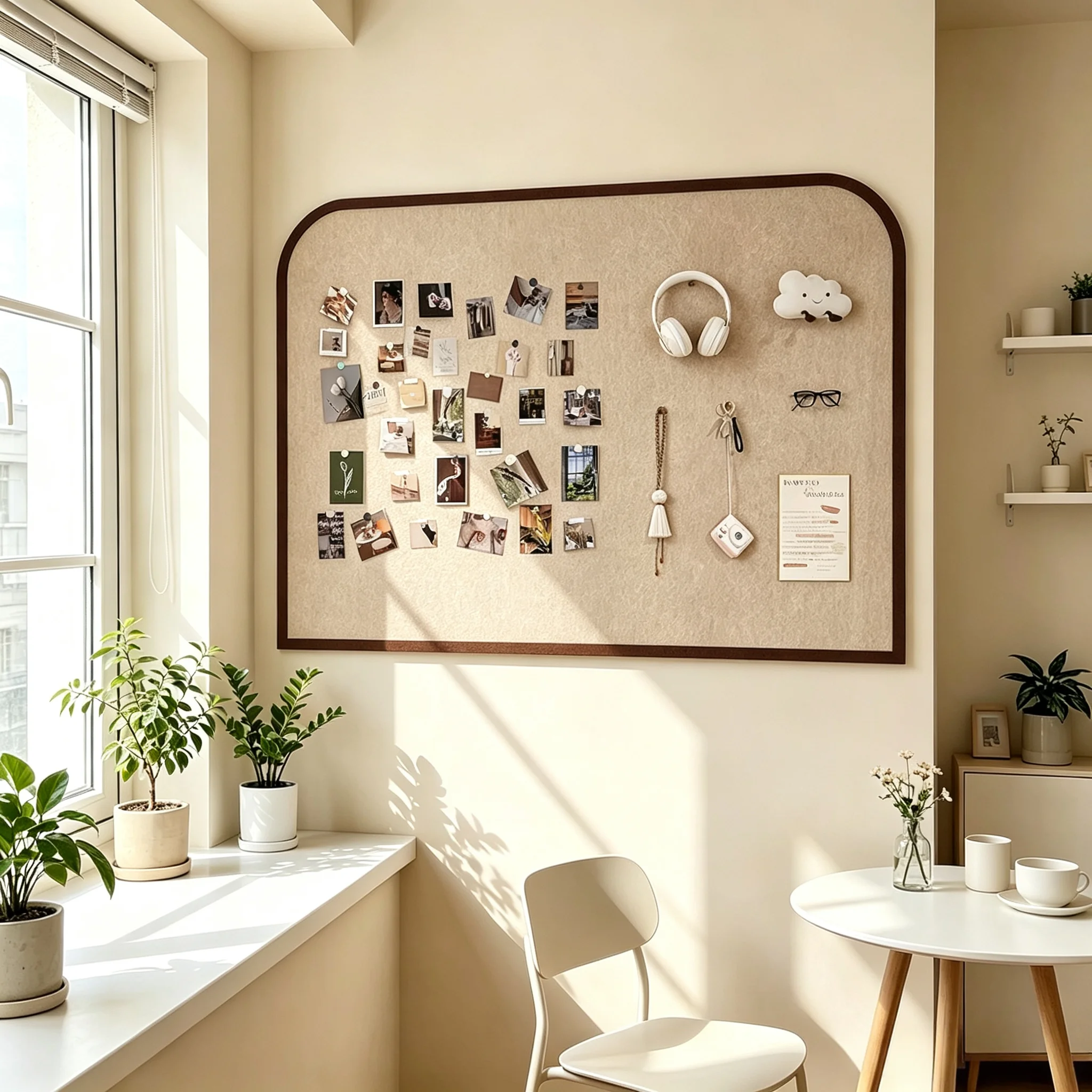High-quality Felt Board Decorative Felt Bulletin Board, No Drilling Required Felt Notice Board, Perfect for Home Memo Use