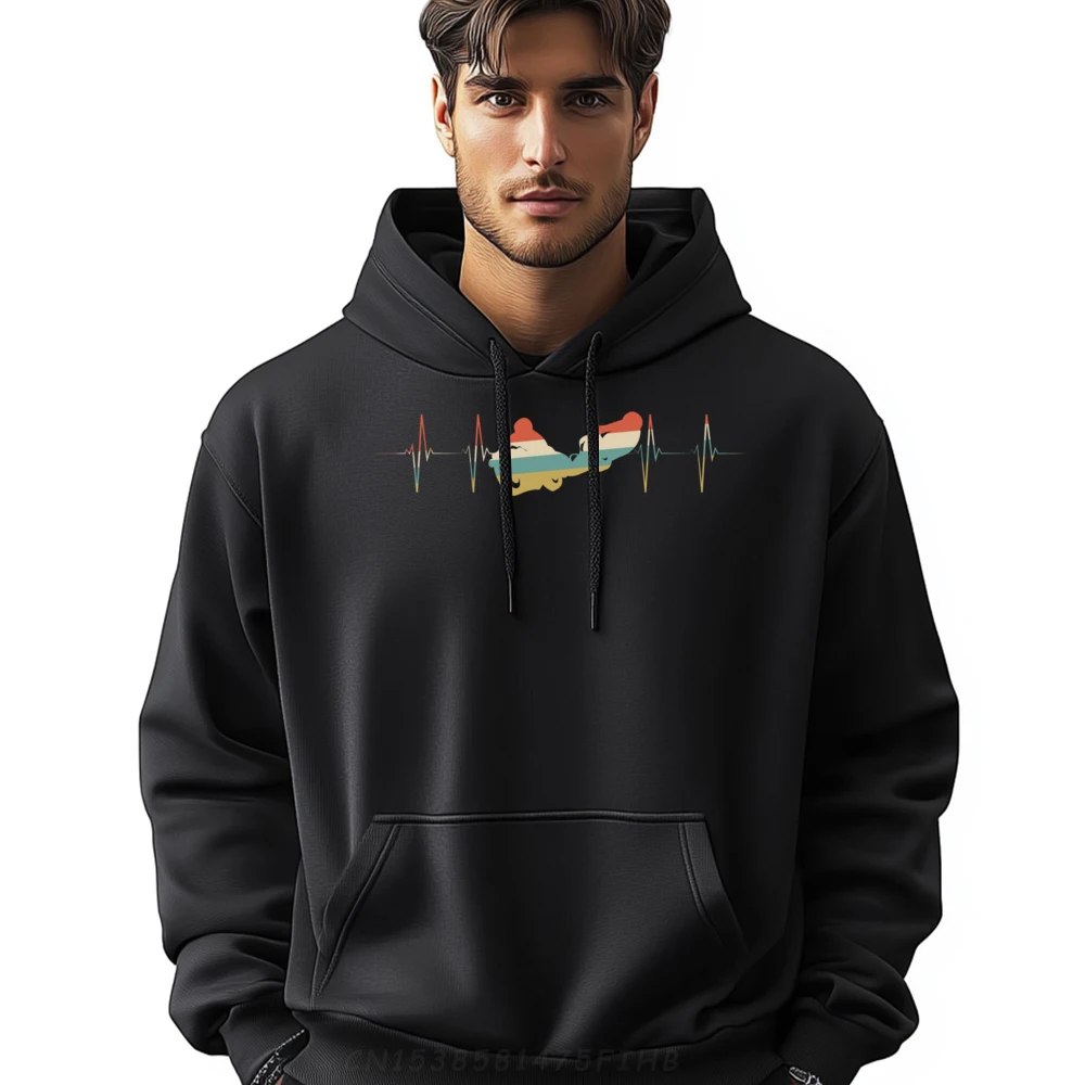 

Motorcycle Sidecar Racing Heartbeat Retro Ecg Graphic Pullover Hoodies Winter Hoodie Hip Hop Pullover