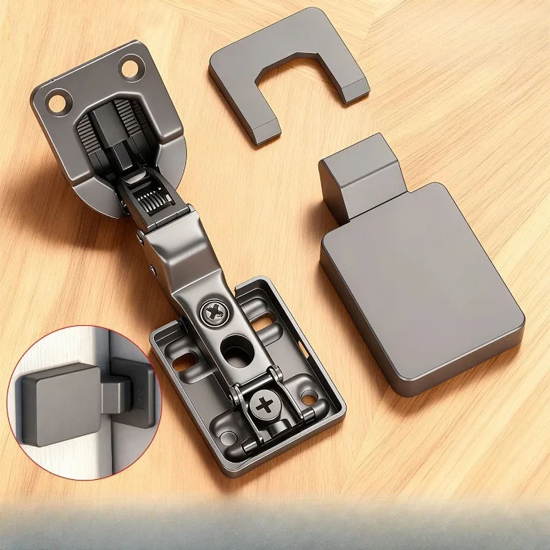 Soft Close Cabinet Door Hinge, Full Overlay/Inset Hydraulic Damping Hinge for Wardrobe & Cupboard