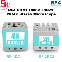 RF4 Microscope Camera HDMI 1080P HD Pixels 60FPS 4K 2K Video Camera Can Take Photo/Record Video Trinocular Microscope Camera