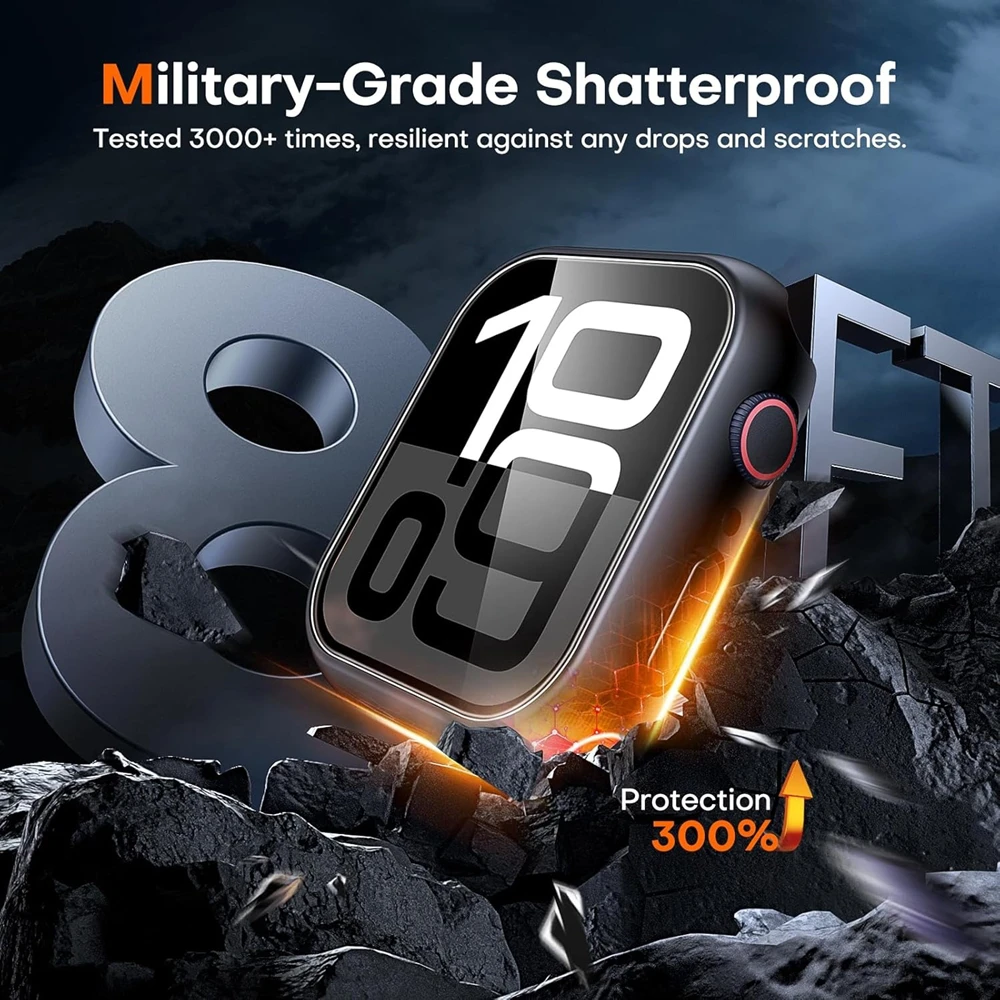 Vetro + copertura per custodia Apple Watch 10 9 8 7 6 SE 5 Accessori iWatch Protezione schermo serie iWatch 46mm 44mm 40mm 41 45mm 38 42mm