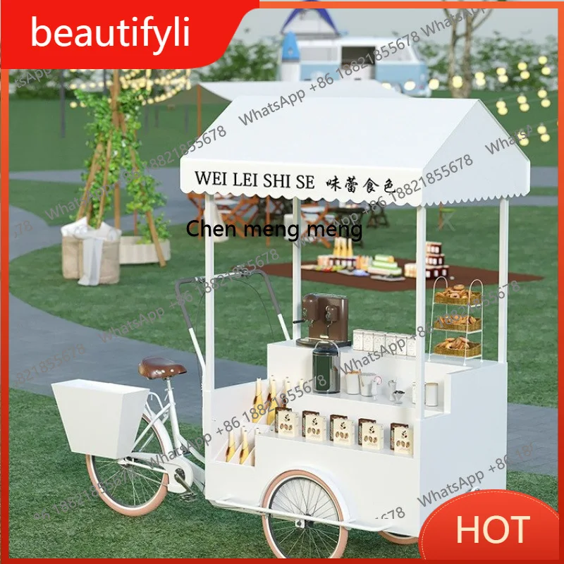 A139 Outdoor shopping mall street dining car mobile sales car three-wheeled stall float camping upside down donkey