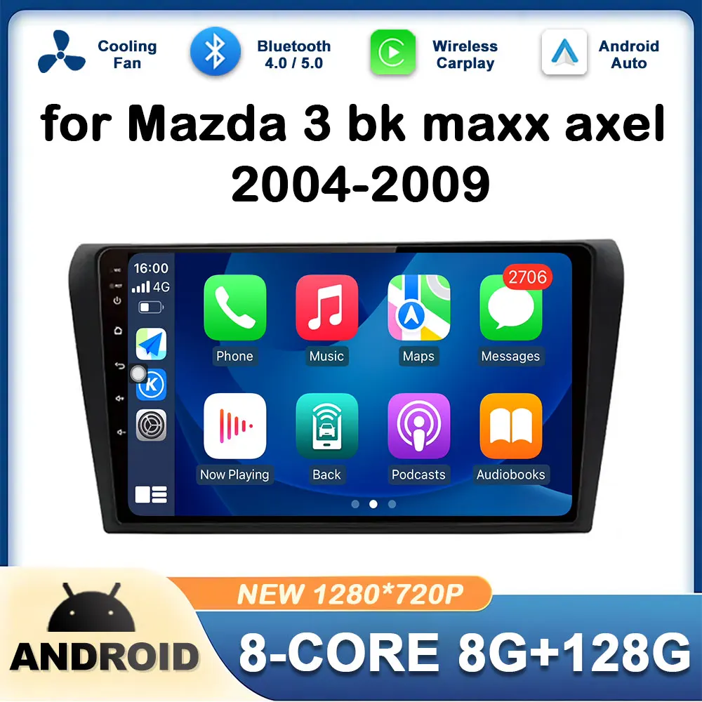 

Intelligent System for Mazda 3 bk maxx axel 2004 2005 2006 - 2009 Car Radio Audio Player DSP Stereo Wireless Carplay Head Unit