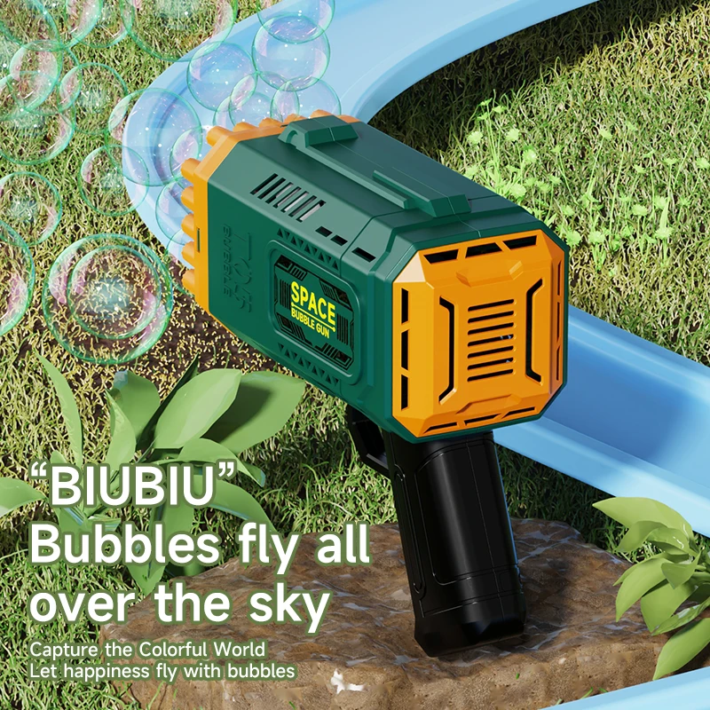 45 hole hand-held bubble gun outdoor wedding game lighting bubble gun toy children's bubble blowing toy without battery bubble w