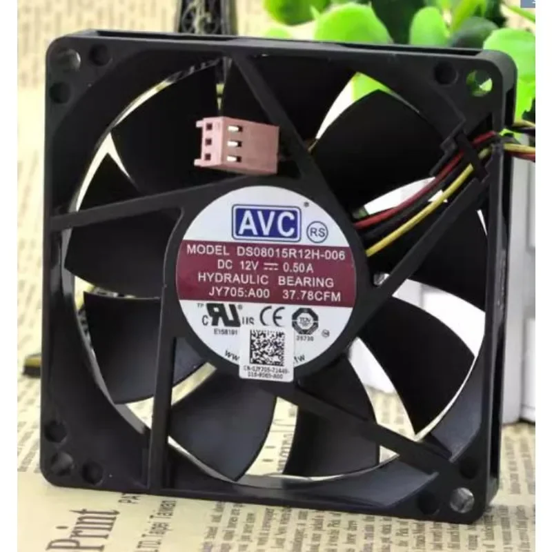 Original CPU Fan for AVC DS08015R12H-006 12V 0.50A Maglev Cooling Fan 8015 80x80x15mm