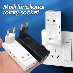 Protable 4 in 1 EU Electrical Socket 180 Degree Rotation Wall Outlet Power Converter Safe Extension Plug Adapter