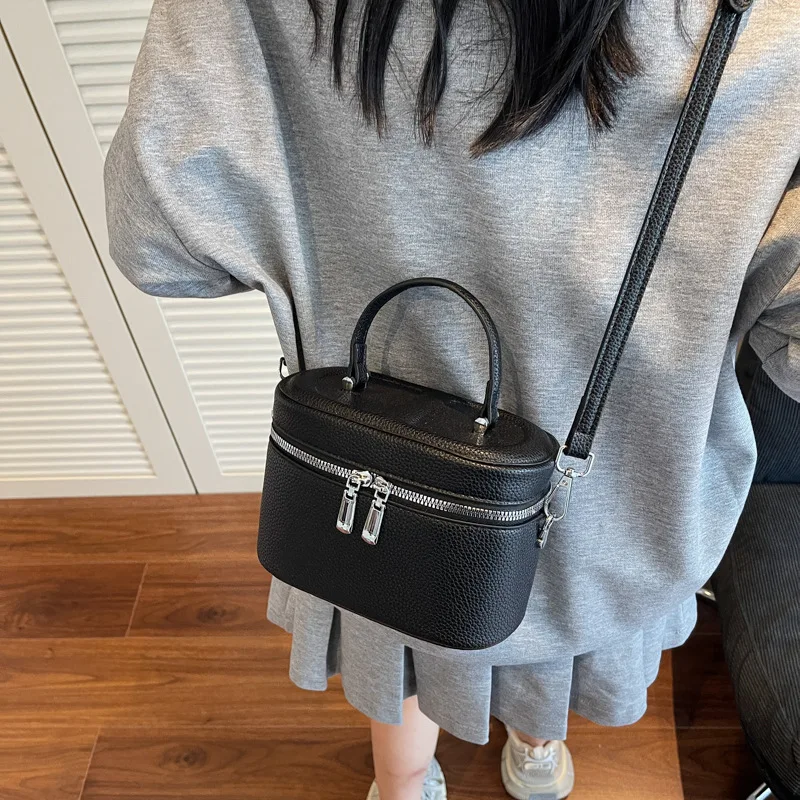 

Модная женская большая сумка S/S 2025 года, многосторонняя сумка через плечо из натуральной кожи, винтажная шикарная рабочая сумка большой вместимости