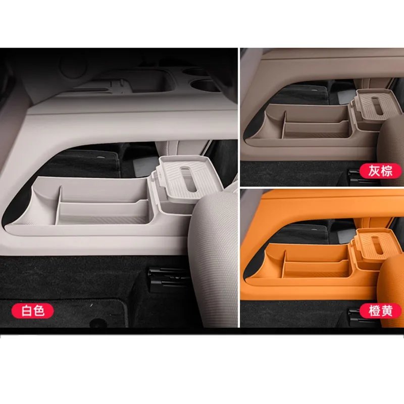 

For Lixiang Ideal i8 2025 Car Under Central Console Storage Box Flip Cover Box Silicone Compartment Interior Accessories