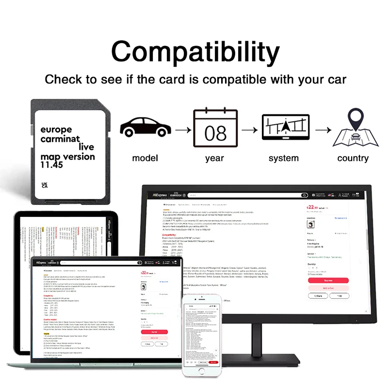 Kartu SD Navigasi Carminat Live 11.45 Peta EU 8GB untuk Renault Kangoo Fluence Espace Traffic Car GPS Versi 2025 Kartu Data SD